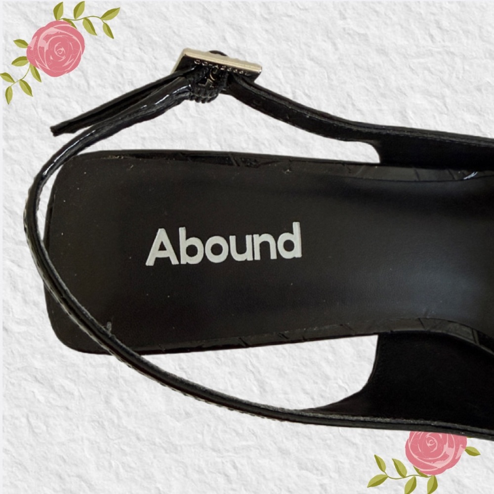 New Abound Lidia Black Slingback Kitten Heel Pump - Picture 8 of 10